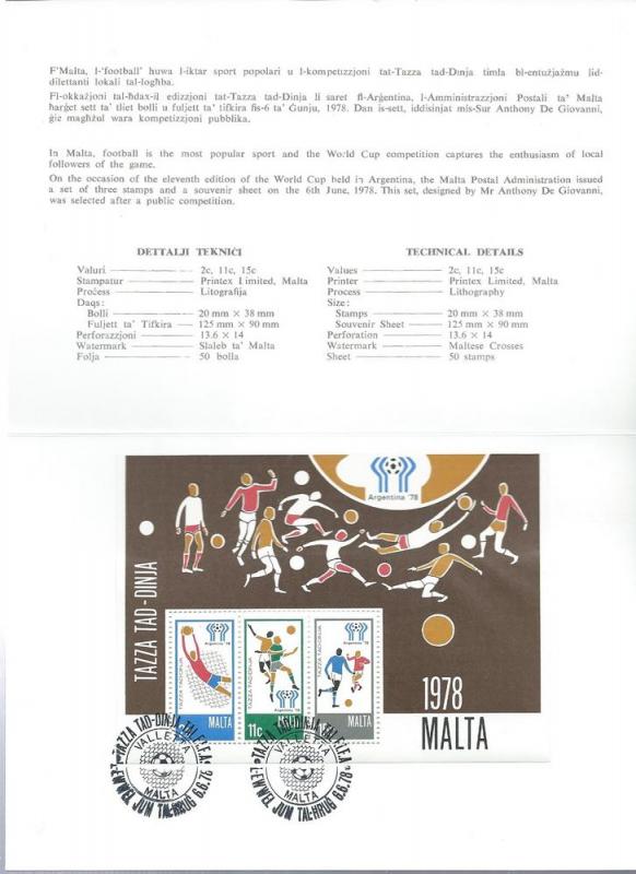 Malta #551a  Souvenir sheet First Day of issue