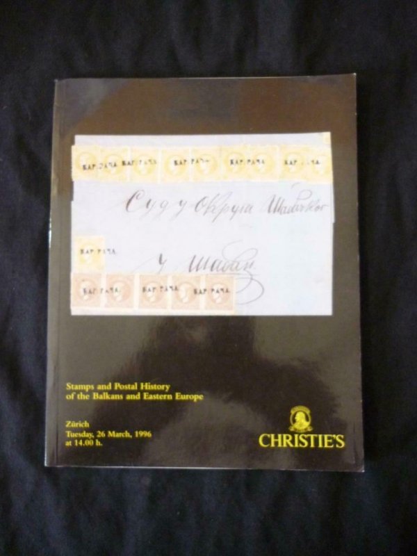 CHRISTIE'S AUCTION CATALOGUE 1996 BALKANS AND EASTERN EUROPE