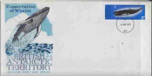 BRITISH ANTARCTIC TERRITORY FDC WHALE AAD8762