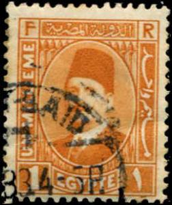 Egypt SC# 191 King Faud 1m Used