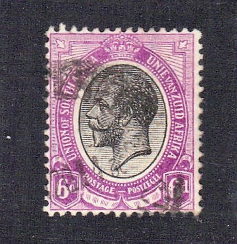 SOUTH AFRICA SCOTT# 10 USED 6p   1913-24