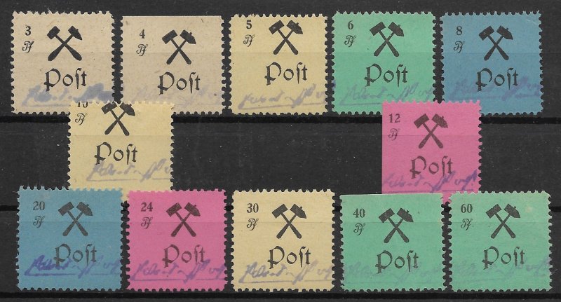 German Locals Grossraeschen MNH Definitive Set