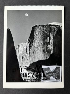 Ansel Adams 2024 FDC Maxicard Maximum Postcard Moon Half Dome Yosemite