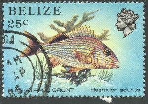 Belize Scott 707 UF-VFNH - Blue Striped Grunt - SCV $1.25