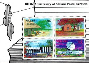 Malawi - 1991 Centenary of Postal Services MS MNH** SG MS867