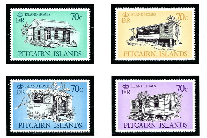 Pitcairn Is 285-88 MNH 1987 Island Houses          (KA)