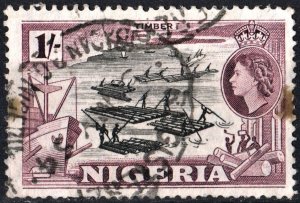 Nigeria SC#87 1 s Rafts (1953) Used