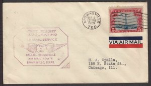 1929 First Flight Air Mail Service CAM-22 Dallas to Brownsville Texas (03