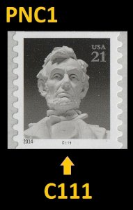 US 4861 Abraham Lincoln 21c PNC1 C111 MNH 2014