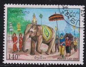 Laos 1192 Royal White Elephant In Dress 1994