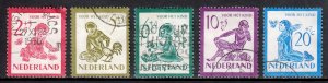 Netherlands - Scott #B219-B223 - Used - See description - SCV $12