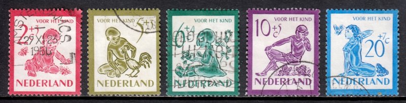 Netherlands - Scott #B219-B223 - Used - See description - SCV $12