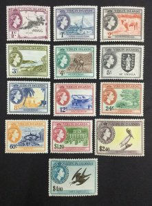 MOMEN: VIRGIN ISLANDS SG #149-161 1956 MINT OG NH £120++ LOT #62164