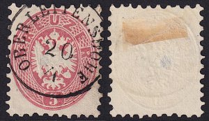 Austria - 1864 - Scott #24 - used - OBERLEITENSDORF pmk Czech Republic