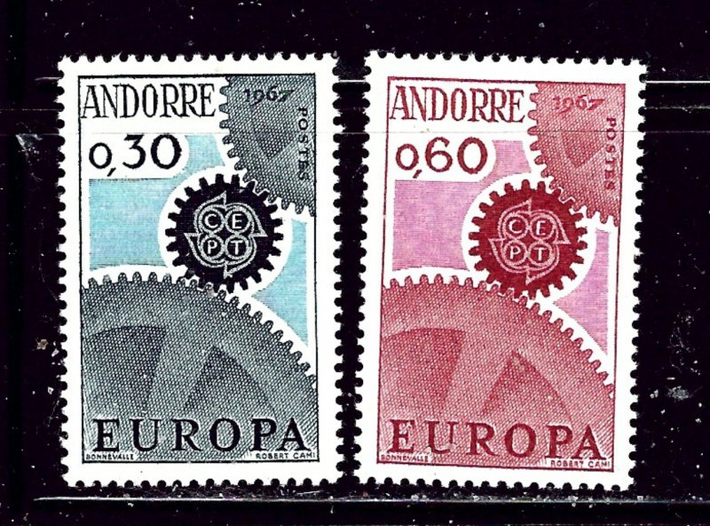 French Andorra 174-75 MVLH 1967 Europa