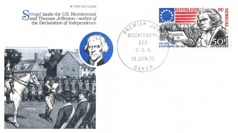 Senegal, Americana, Worldwide First Day Cover