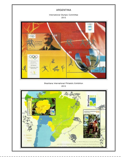 COLOR PRINTED ARGENTINA 2011-2020 STAMP ALBUM PAGES (81 illustrated pages)