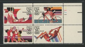 United States #C109-12 Mint (NH) Plate Block (Olympics)