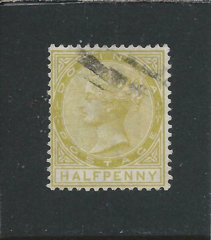 DOMINICA 1877-79 ½d OLIVE-YELLOW GU SG 4 CAT £60