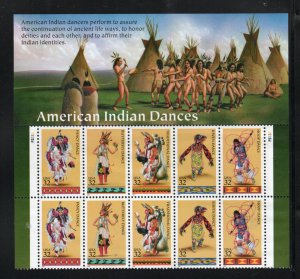 ALLY'S STAMPS US Scott #3073-6 32c American Indian Dances [10] MNH F/VF [F-60]