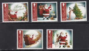 Gibraltar # 1359-1363, Christmas - Santa Claus, NH, 1/2 Cat.