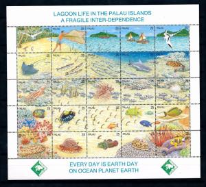 [56507] Palau 1990 Marine life Fish Shark MNH Sheet
