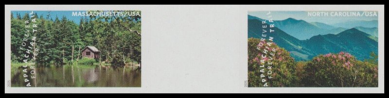 US 5960p Appalachian Trail imperf NDC vert gutter pair set 5x2 MNH 2025