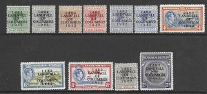 Bahamas 116-26  1942   11 values  Unused