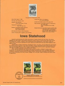 US SP1213 Iowa Statehood Souvenir Page #3088-3089