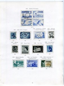 CANADA; 1957-58 early QEII issues fine used LOT of values