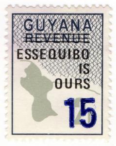 (I.B) British Guiana (Guyana) Revenue : Duty Stamp 15c on 2c OP