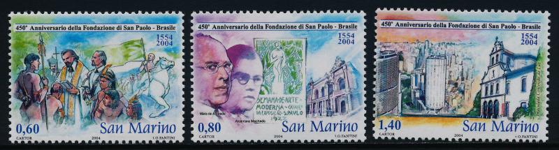 San Marino 1608-10 MNH Sao Paolo, Horse, Architecture