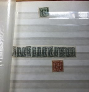 Red Stock Book With Old Stamps  Of Austria Very Clean