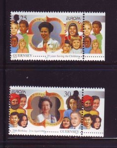 Guernsey Sc 564-5 1996 Europa stamp set mint NH
