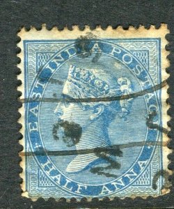 INDIA; 1860s early classic QV issue used 1/2a. value,
