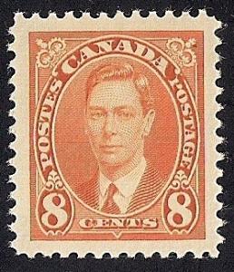 Canada #236 8 cent King George 6, Stamp Mint OG NH EGRADED VF 82