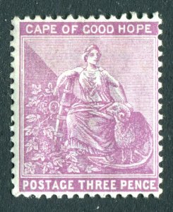 Cape of Good Hope 1893. 3d bright magenta. Mint Hinged. Cabled Anchor. SG64.