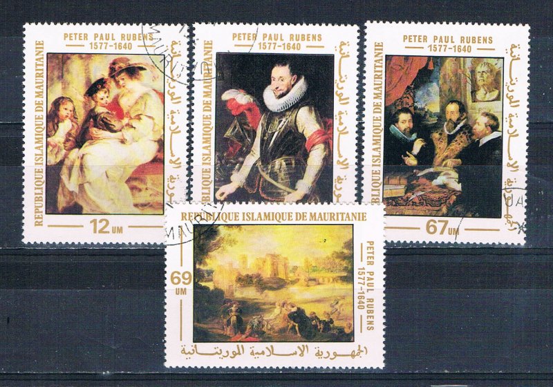 Mauritania 378-81 Used set Reuban paintings 1977 (HV0162)