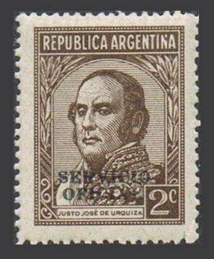 Argentina O38 block/4,MNH.Michel D81 I-II. Official 1940.Justo Jose de Urguiza.