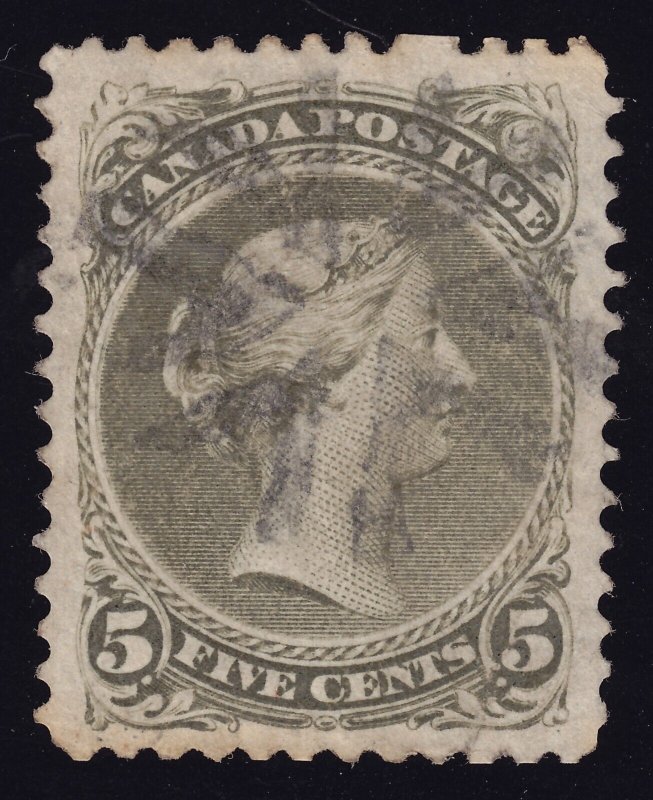 Canada Scott 26 Used Type IV 11 3/4 x 12 perf cork cancel Lot AA6015 