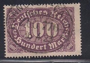 Germany Sc. # 199 Used Inflation Bahnpost Wmk.126 - L32