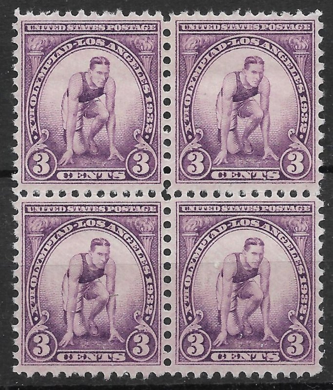 Doyle's_Stamps: MNH 1932 Blocks for L.A. Olympic Games, Scott #718** & #719**