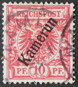 German Kamerun 1897 Ten Pfennig with KAMERUN postmark