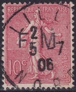 France 1906 Sc M4 military used Lille cancel