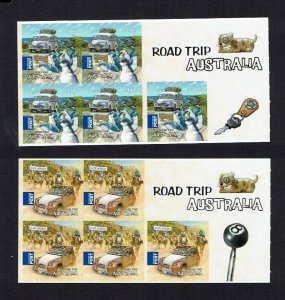 Australia: 2012, Road Trip (1st issue) 2 International Post Booklet Panes,  MNH