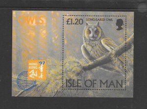 BIRDS - ISLE OF MAN #733  LONG-EARED OWL MNH