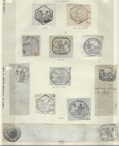 FRANCE 1700-1800 FIRST REPUBLIC COLLECTION OF 18 EARLY REVENUE SEALS