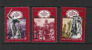 RUSSIA - 1980 VICTORY IN WORLD WAR II - SCOTT 4823 TO 4825 - USED