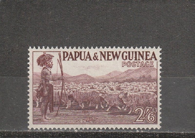 Papua New Guinea  Scott#  134  MH  (1952 Plumed Shepherd)