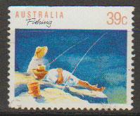 Australia SG 1179a FU - booklet stamp top imperf - perf 1...